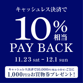 无现金结算相当于10%的PAY BACK